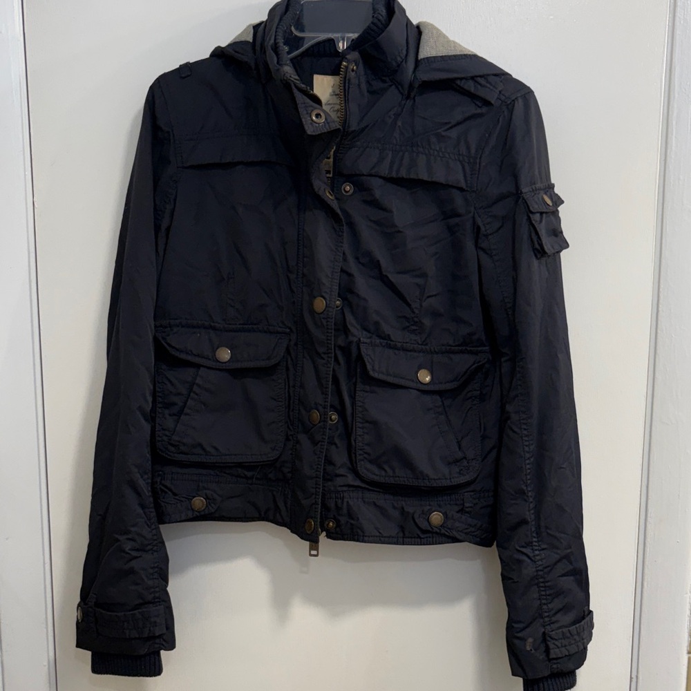 American Eagle Outfitters Navy Blue Bomber Jacket
